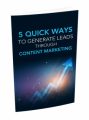 Generate Leads Through Content Marketing MRR Ebook With ...