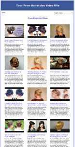 Prom Hairstyles Video Site Builder MRR Software