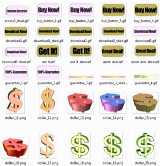 Animated 3D Signs And Buttons Plr Graphic