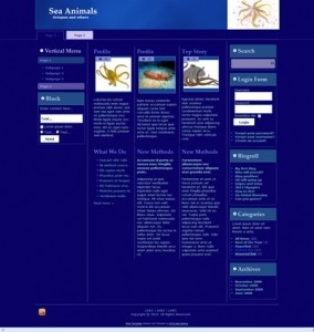 Sea Animals Templates Plr Template