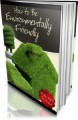 How To Be Environmentally Friendly Mrr Ebook With Audio