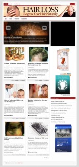 Hair Loss Plr Niche Blog PLR Template