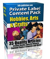 Private Label Article Pack : Hobbies, Arts Crafts PLR Article