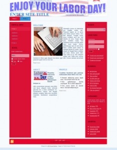 Labor Day Website Templates Plr Template