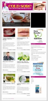 Cold Sore Plr Niche Blog PLR Template