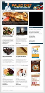 Paleo Diet Plr Niche Blog PLR Template
