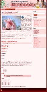 Bridal Accessories Templates Plr Template