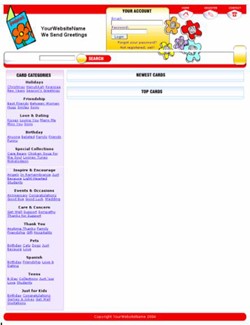 Greetings Cards Website Personal Use Template