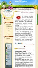 Home Grown Vegetables Niche Blog PLR Template