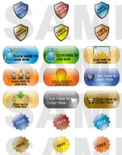 Delicious Button Graphics PLR Graphic