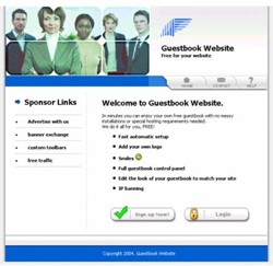 Guestbook Website Blue Personal Use Template