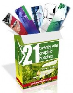 21 Graphic Headers Package Resale Rights Graphic