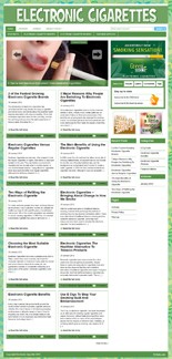 Electronic Cigarette Niche Blog Personal Use Template