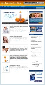 Excessive Sweating Niche Blog Personal Use Template With Video