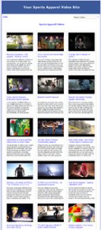 Sports Apparel Video Site Builder MRR Software