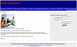 Myspace Clone Blue Personal Use Template
