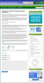 Outsourcing Niche Blog Personal Use Template With Video