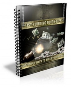 List Building Quick Tips Plr Ebook