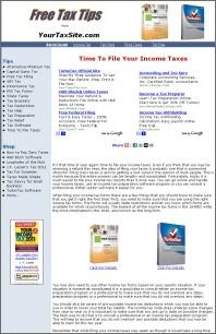 Income Tax Tips Website MRR Template