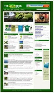 Going Green Blog Theme Plr Template