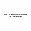 How To Use PHP Include Statements Plr Video