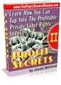 Profit Secrets II Resale Rights Ebook