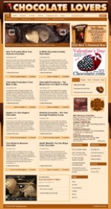 Chocolate Lovers WordPress Theme Personal Use Template