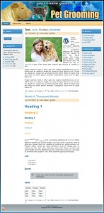 Pet Grooming Templates Plr Template