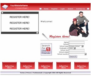 Classmates Website Crimson Personal Use Template