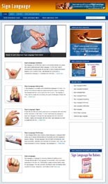 Sign Language Niche Blog Personal Use Template With Video