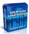 200 Plr Articles: Content Pack 2 PLR Article