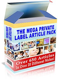 The Mega Private Label Article Pack PLR Article