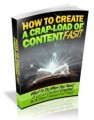How To Create A Crap Load Of Content Fast PLR Ebook ...