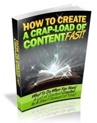 How To Create A Crap Load Of Content Fast PLR Ebook With Audio