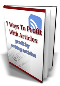 7 Ways To Profit With Articles Mrr Ebook