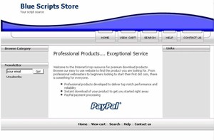 Scripts Store Blue Personal Use Template