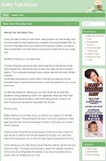 Baby Nutrition Niche Blog PLR Template