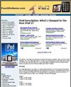 IPad 2 Website Plr Template